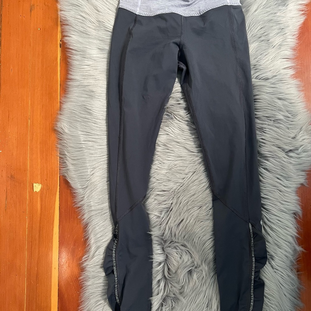 Lululemon Inspire Tight *Reflective Ruffles Heathered Slate Gray Luxtreme Sz 4